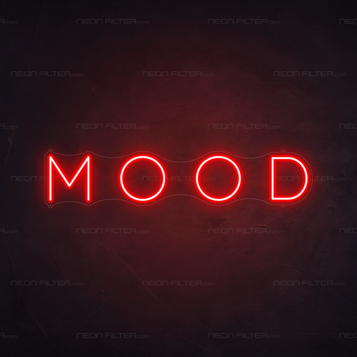 Mood Neon Sign in Hot Mama Red