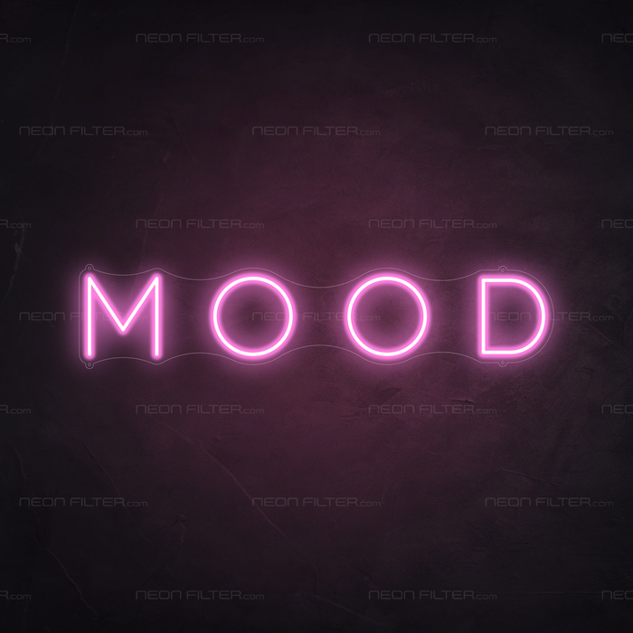 Mood Neon Sign in Pastel Pink