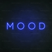 Mood Neon Sign in Santorini Blue