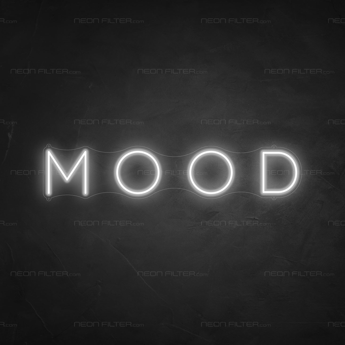 Mood Neon Sign in Snow White