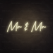 Mr & Mr Neon Sign in Cosy Warm White