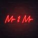 Mr & Mr Neon Sign in Hot Mama Red