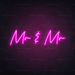 Mr & Mr Neon Sign in Love Potion Pink