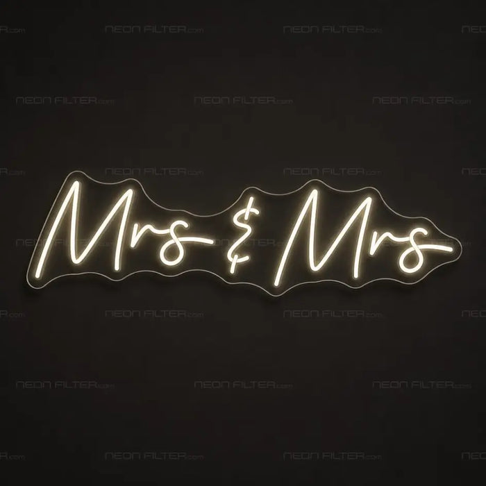 Mrs & Mrs Neon Sign - AI Enabled