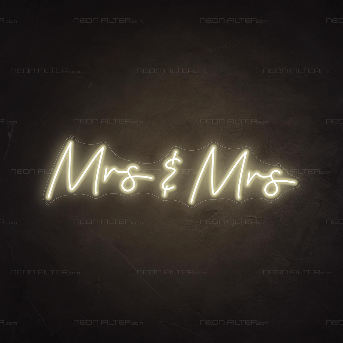Mrs & Mrs Neon Sign | Wedding Neon Lights | LGBTQIA+ — Neon Filter