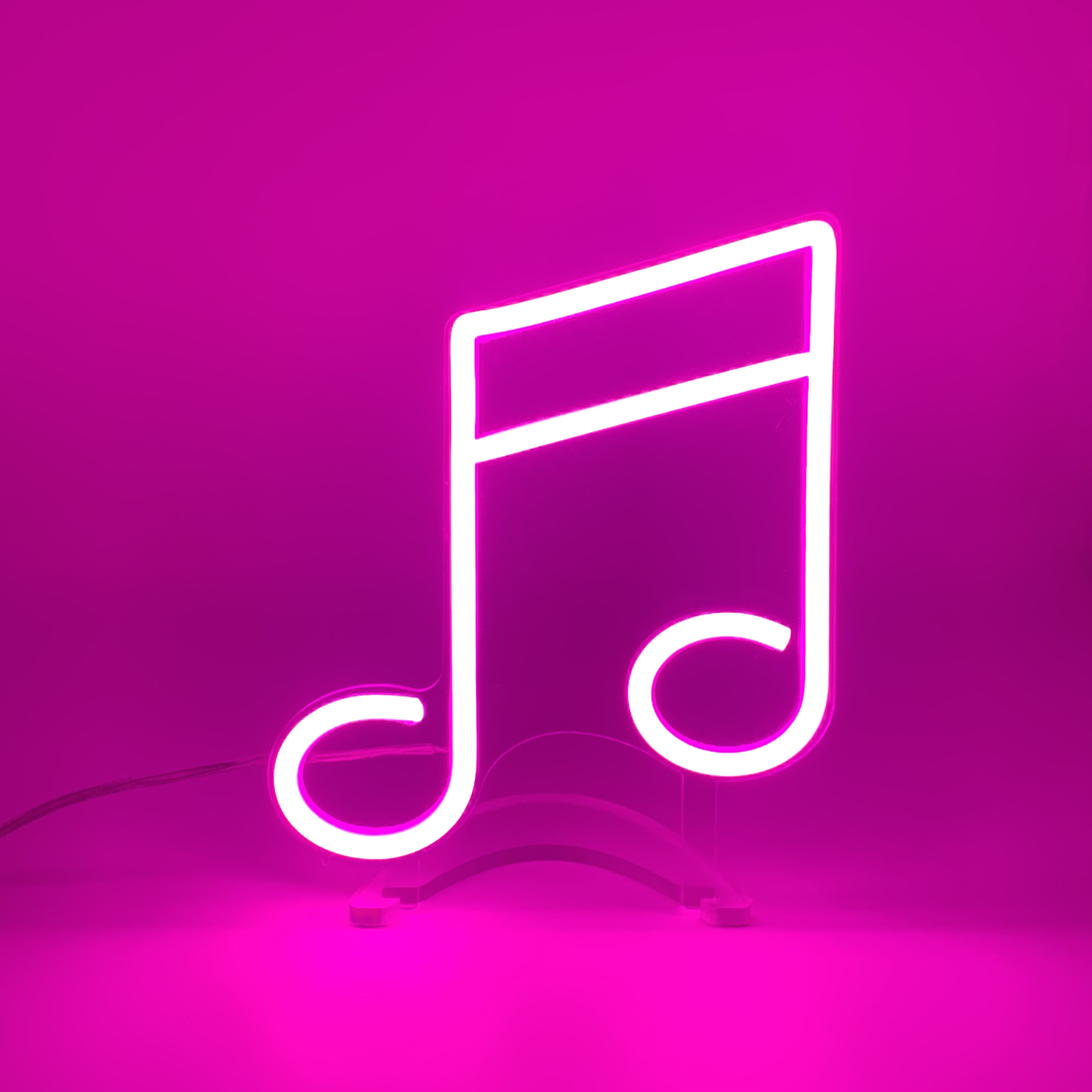 Pink Sign Note Mini Pink Music Note Neon Sign | Music Neon Signs — Neon Filter