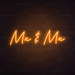 Mx & Mx Neon Sign in Hey Pumpkin Orange