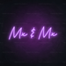 Mx & Mx Neon Sign in Hopeless Romantic Purple