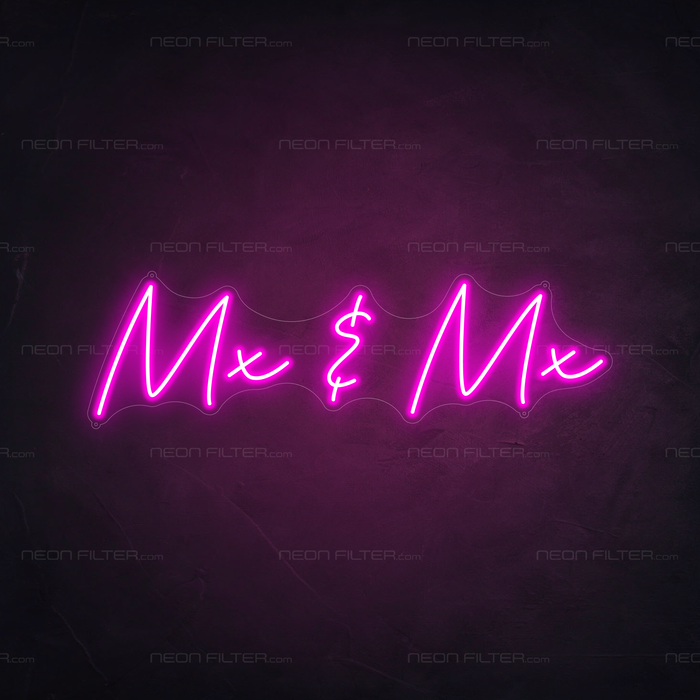 Mx & Mx Neon Sign in Love Potion Pink