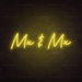 Mx & Mx Neon Sign in Paradise Yellow