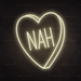 Nah Heart Neon Sign in Cosy Warm White