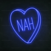 Nah Heart Neon Sign in Santorini Blue