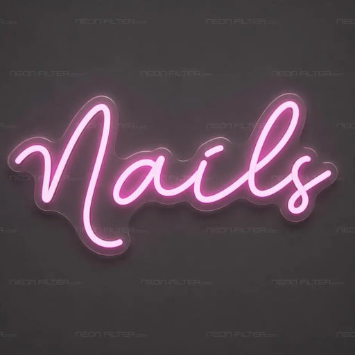 Nails Neon Sign for BeautySalon Decor - Neon Filter