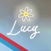 Lucy Name and Daisy Neon Sign