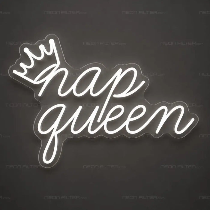 Nap Queen Neon Sign for Bedroom Decor - Neon Filter