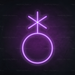 Non-Binary Symbol Neon Sign in Hopeless Romantic Purple