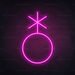 Non-Binary Symbol Neon Sign in Love Potion Pink