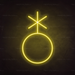 Non-Binary Symbol Neon Sign in Paradise Yellow