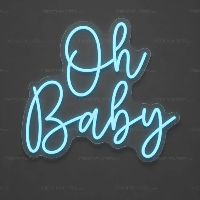 Oh Baby Neon Sign for Baby Shower Decor - Neon Filter