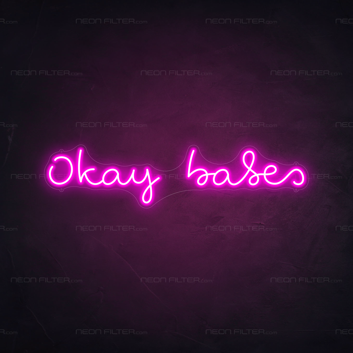 Okay Babes Neon Sign in Love Potion Pink