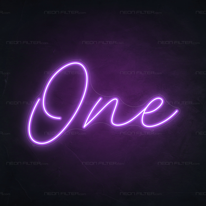 One Neon Sign in Hopeless Romantic Purple