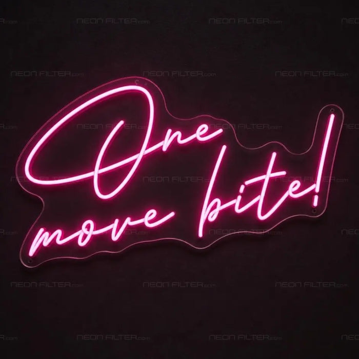 One More Bite Neon Sign for Restaurant Decor - Neon Filter