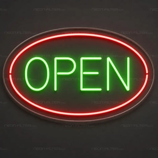 Open Neon Sign for BarPub Decor - Neon Filter