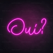 Oui Neon Sign in Love Potion Pink