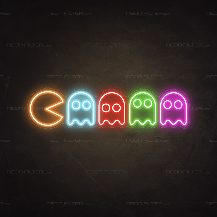 Pac-Man Neon Sign