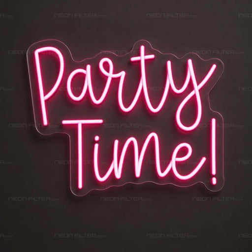 Party Time Neon Sign for Birthday Decor - Neon Filter
