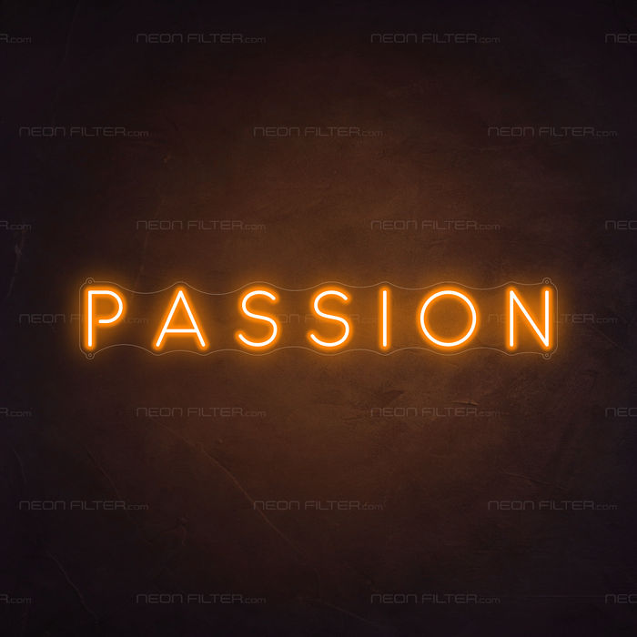 Passion Neon Sign in Hey Pumpkin Orange