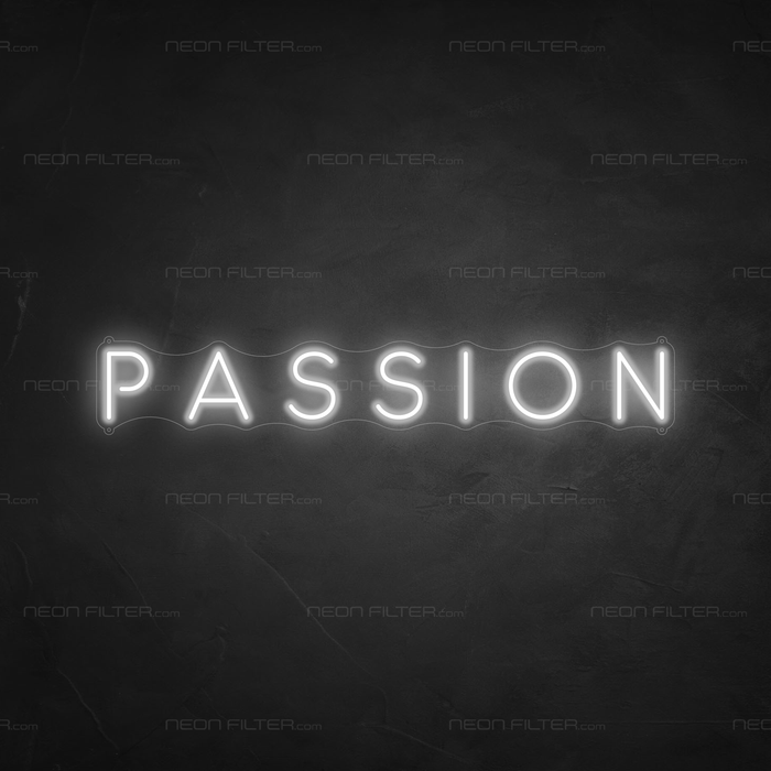 Passion Neon Sign in Snow White