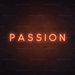 Passion Neon Sign in Sunset Orange