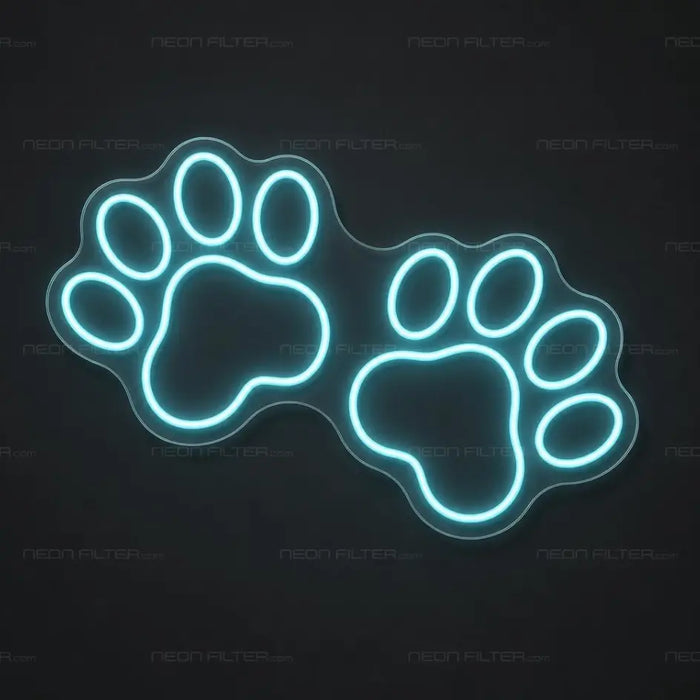 Paw Print Neon Sign - AI Enabled