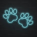Paw Print Neon Sign - AI Enabled