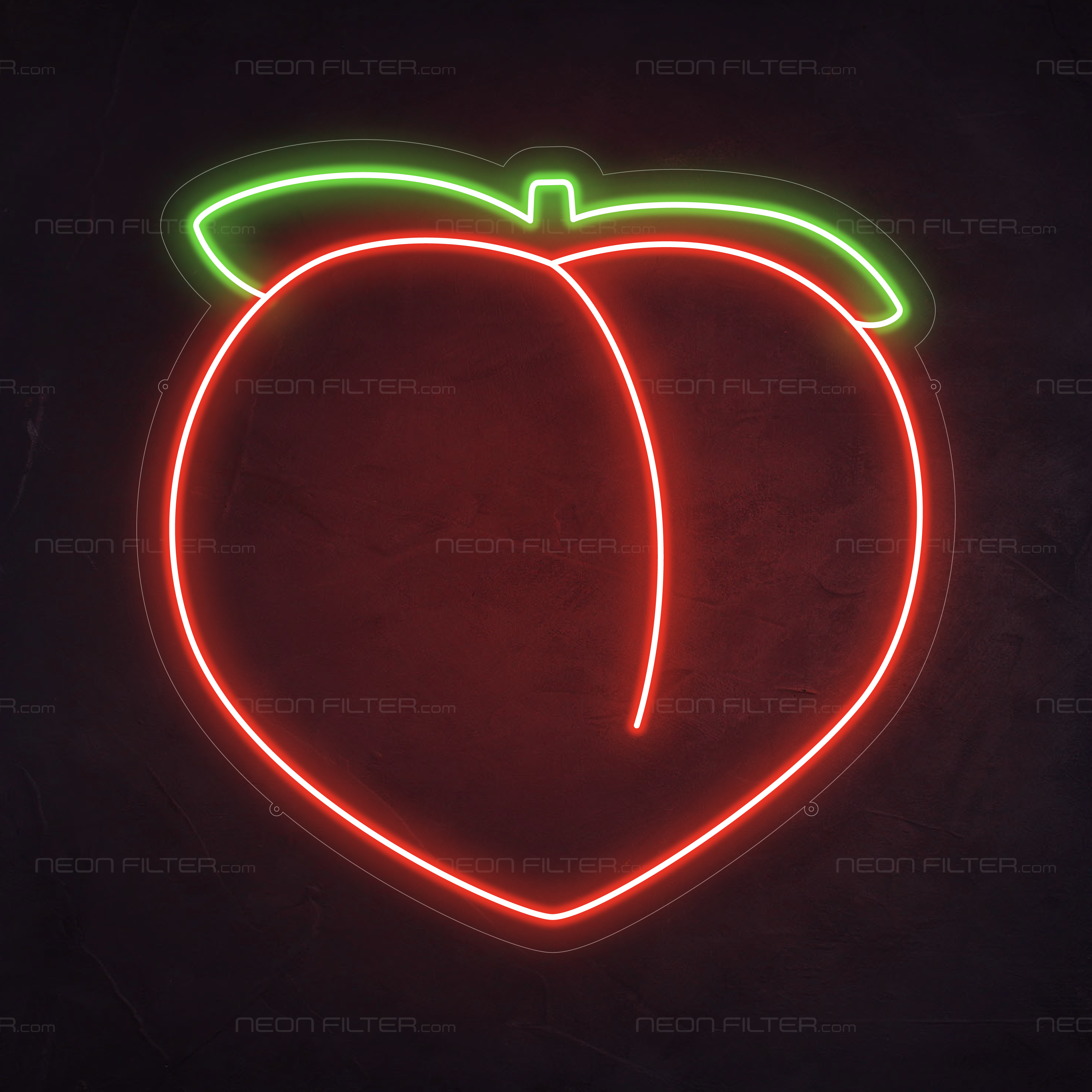 Peach Neon Sign