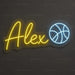 Personalised Alex Basketball Neon Sign for Kids Decor - Neon Filter