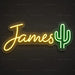 Personalised James Cactus Neon Sign for Kids Decor - Neon Filter