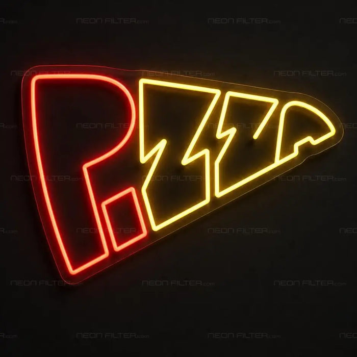 Pizza Slice Neon Sign for Restaurant Decor - Neon Filter