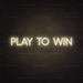 Play To Win Neon Sign in Cosy Warm White