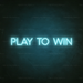 Play To Win Neon Sign in Glacier blue