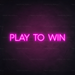 Play To Win Neon Sign in Love Potion Pink