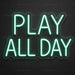 Play All Day Kids Neon Sign for Kids Decor - Neon Filter
