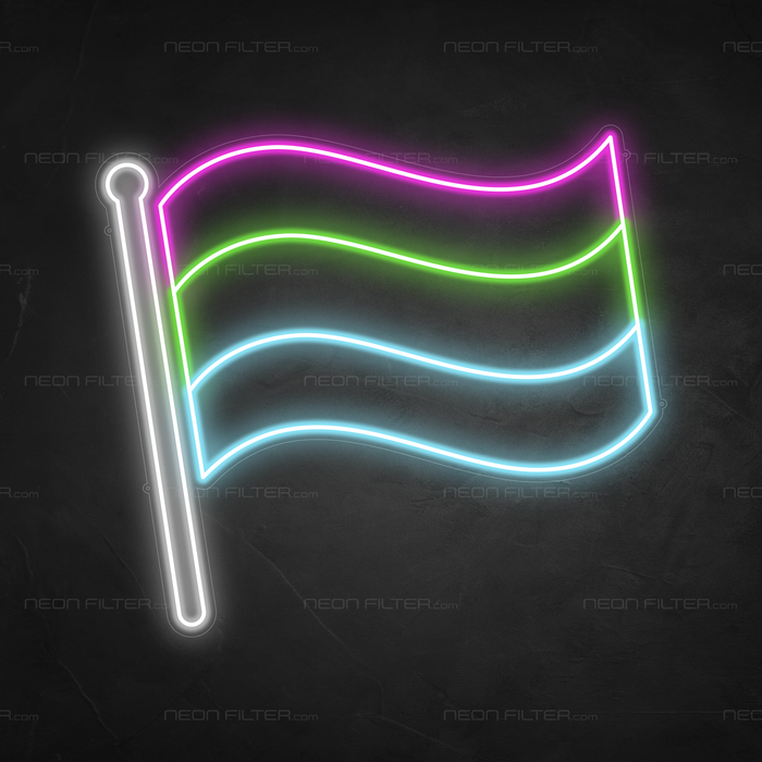 Polysexual Pride Flag Neon Sign