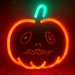 Drawn on pumpkin mini halloween neon sign 
