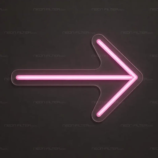 Right Arrow Neon Sign for RetailShop Decor - Neon Filter