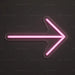 Right Arrow Neon Sign for RetailShop Decor - Neon Filter