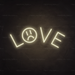 Sad Love Neon Sign in Cosy Warm White