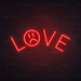 Sad Love Neon Sign in Hot Mama Red