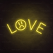 Sad Love Neon Sign in Paradise Yellow